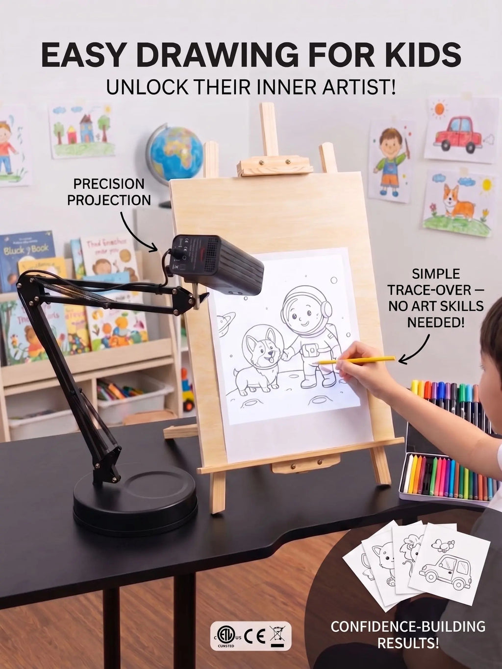 TraceCraft – Wireless Art Tracing Projector with 360° Flexible Arm
