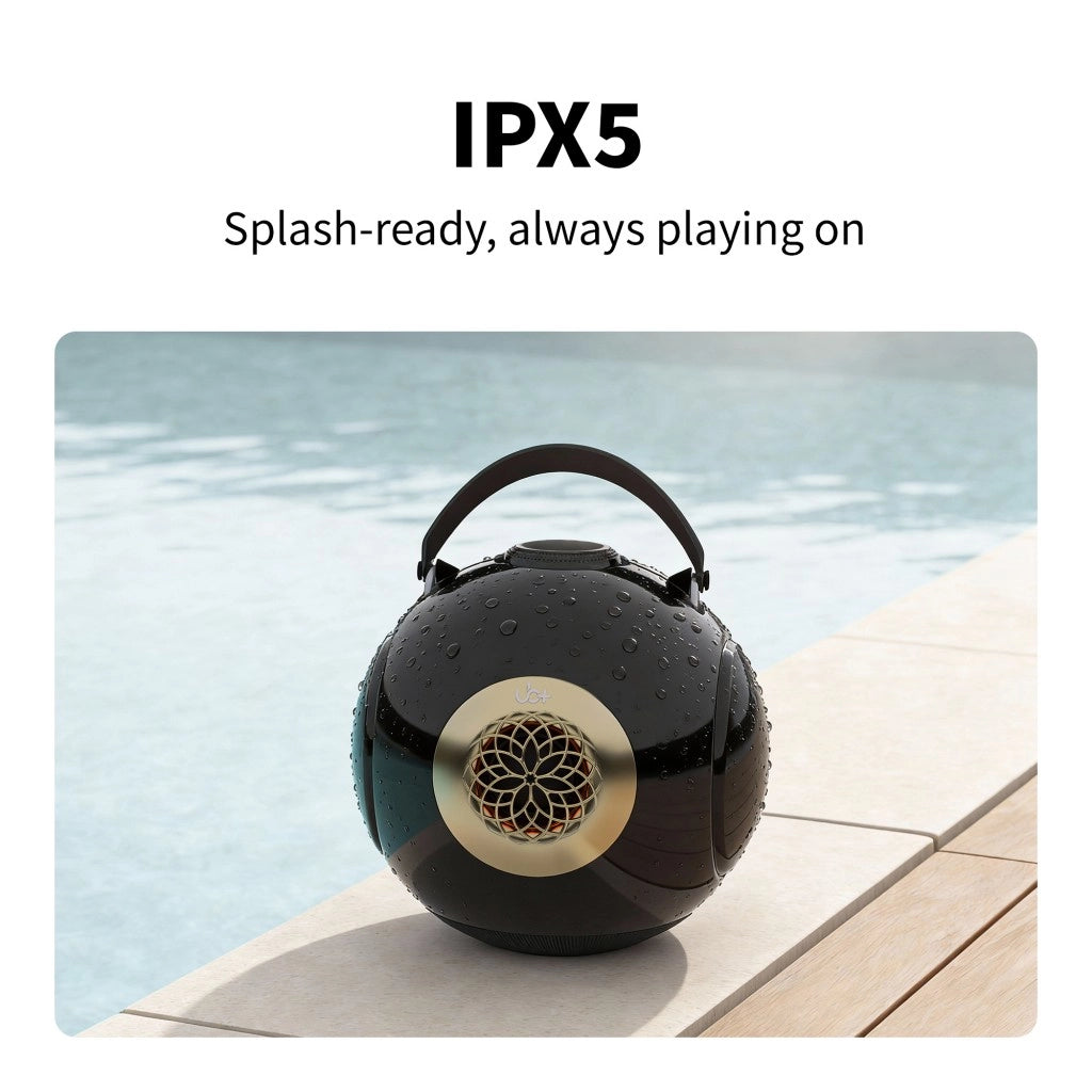 SphereBass – Round Bluetooth Speaker with 93dB Sound and 40Hz Deep Bass