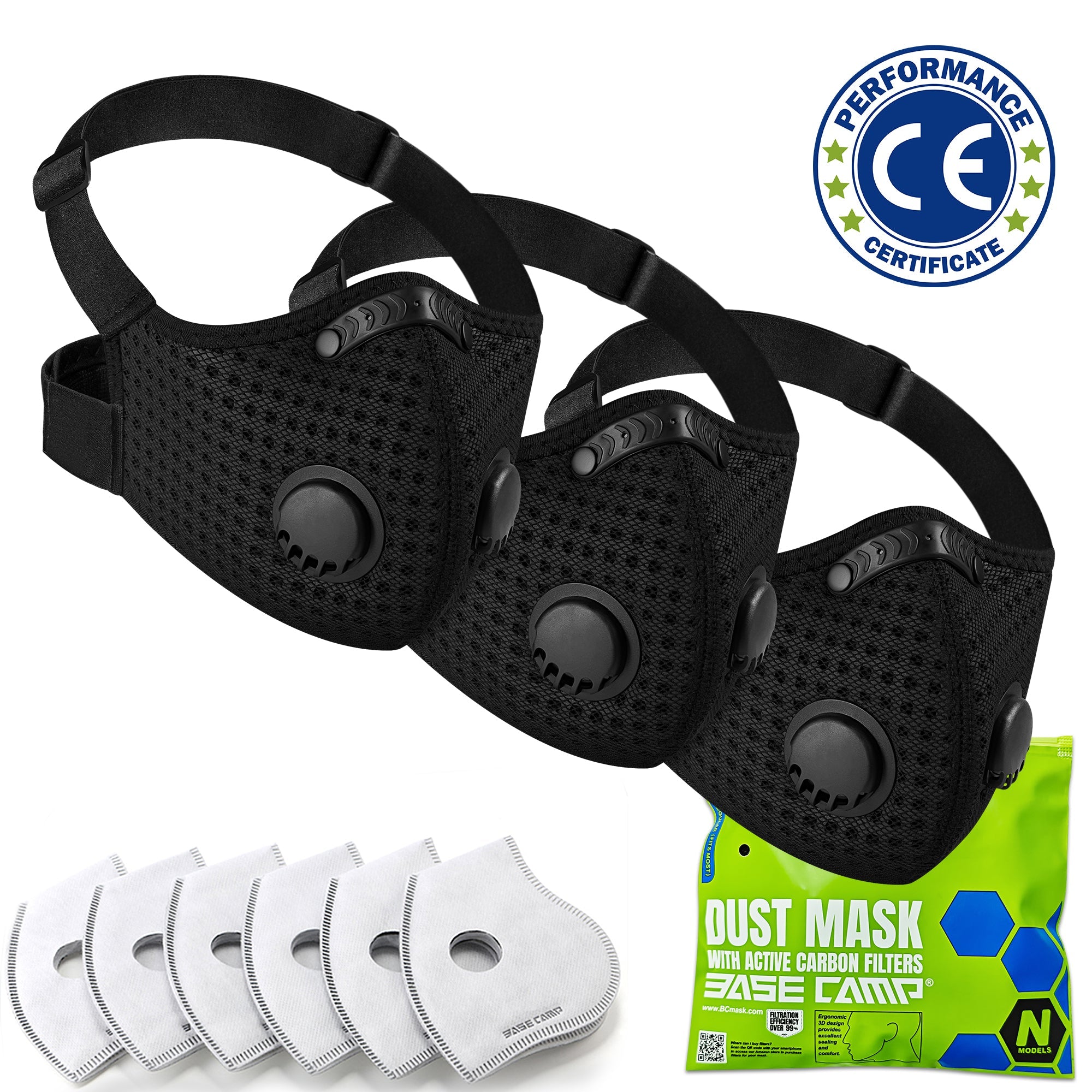 AirShield Pro – BASE CAMP® N Pro Reusable FFP3 Dust Mask Combo Kit
