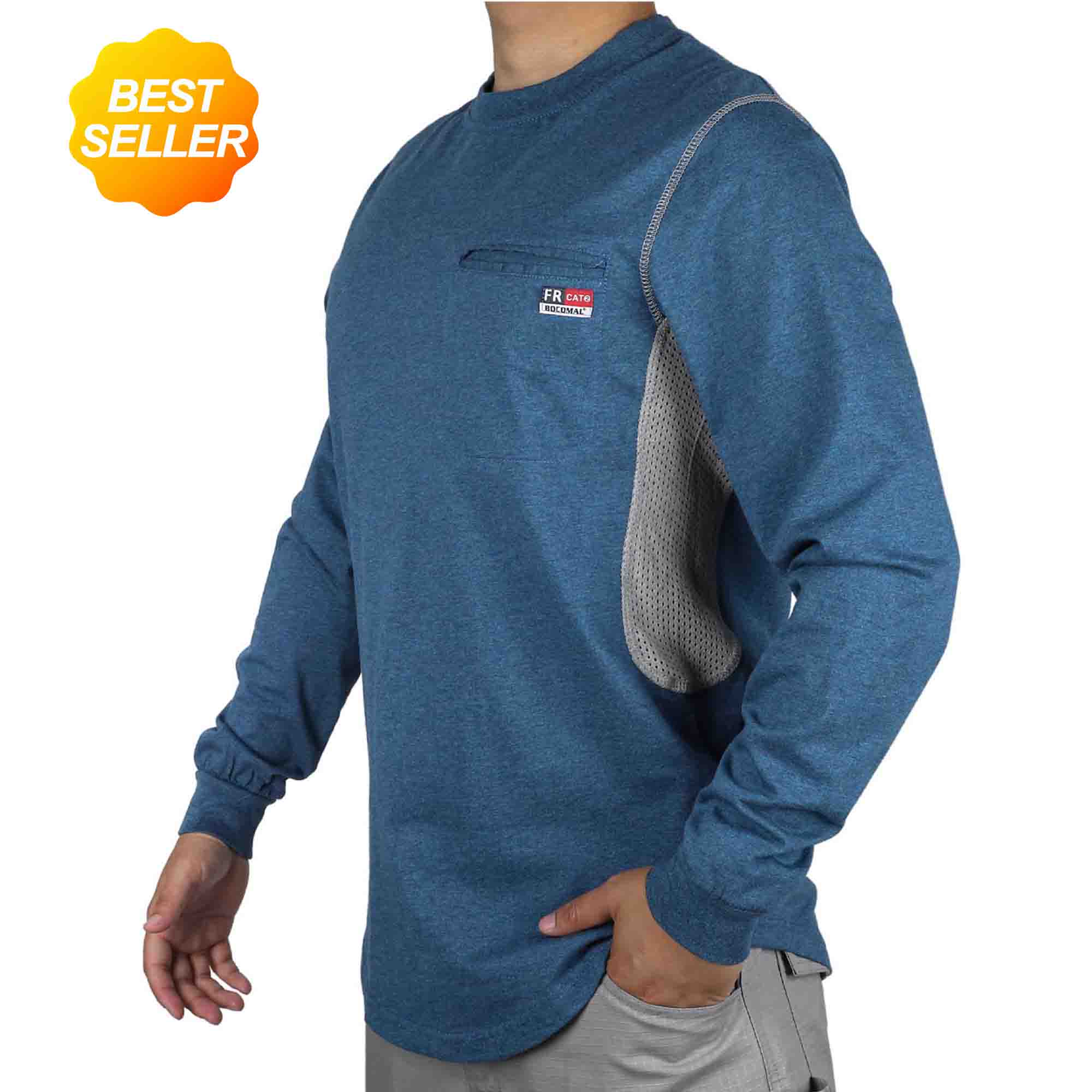 VentEase – 6 oz Breathable Vented FR Long-Sleeve Work Shirt