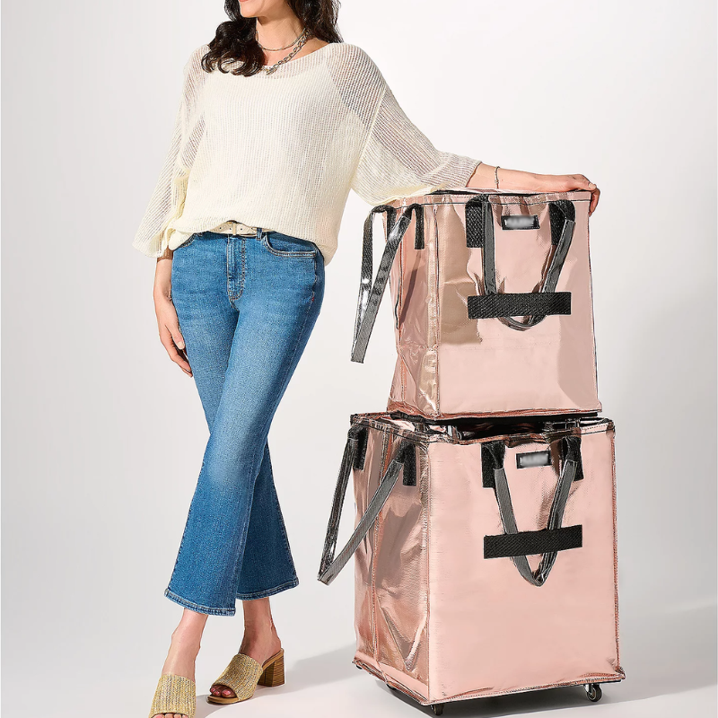 SchleppMate – Rolling Tote Bag with Zip-Top Closure