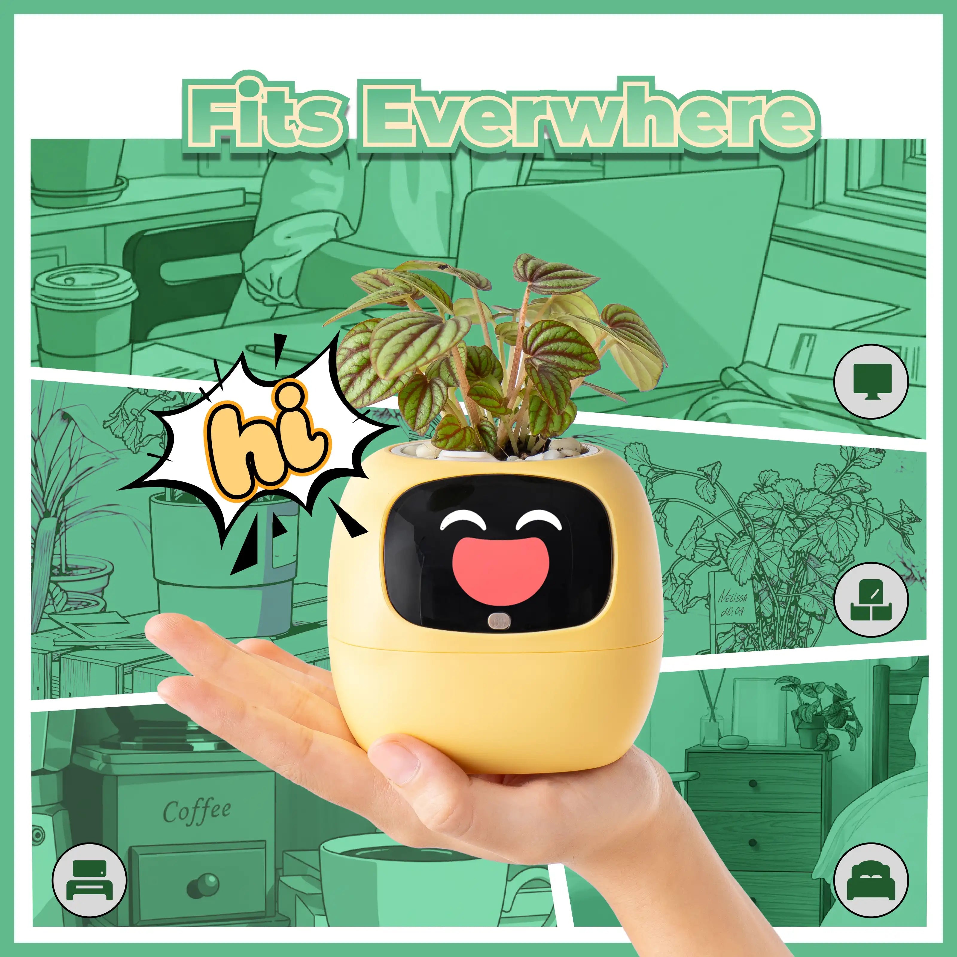 IvyBuddy – Gen 2 Interactive Smart Plant Pet & Relaxing Desk Companion
