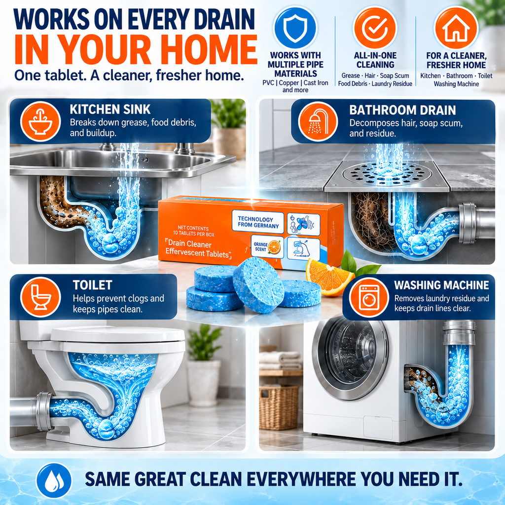 DrainFizz – Powerful Pipe Declogging & Cleaning Tablets
