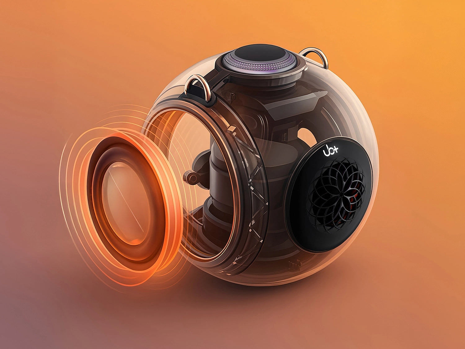 SphereBass – Round Bluetooth Speaker with 93dB Sound and 40Hz Deep Bass