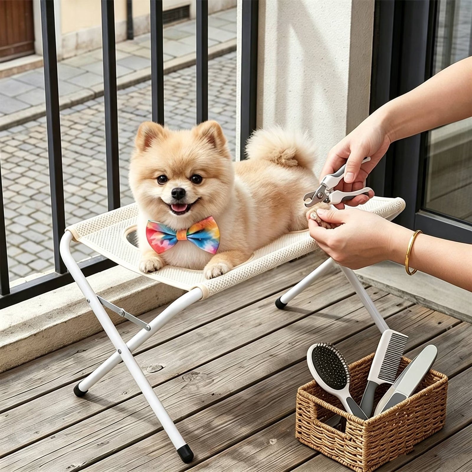 GroomNest – Foldable Pet Grooming Stand