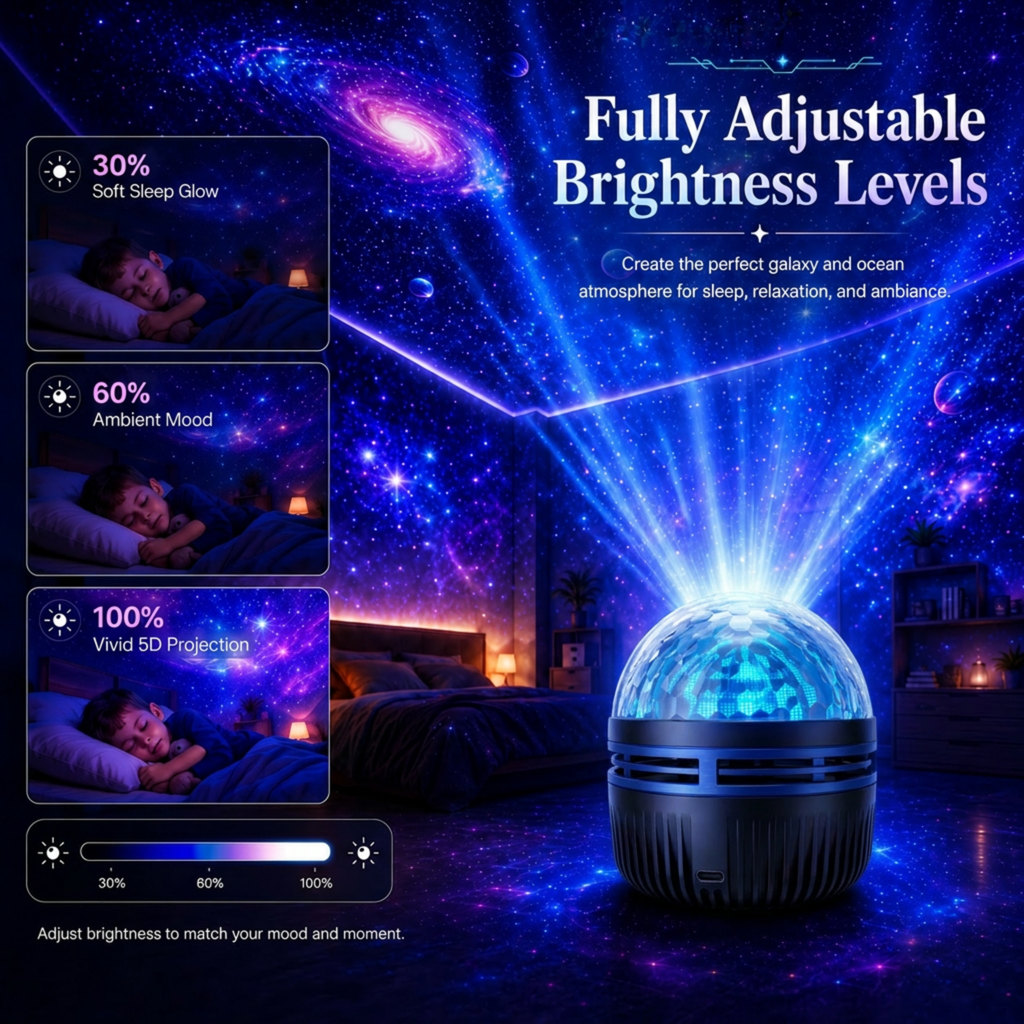 🦖🎁StarDrift – 360° Smart Holographic Starry Sky Projector (HD Smart Dynamic 5D)
