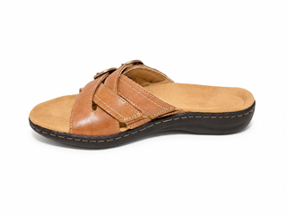 SoftStride – Women’s Leather Slide Sandals for All-Day Comfort
