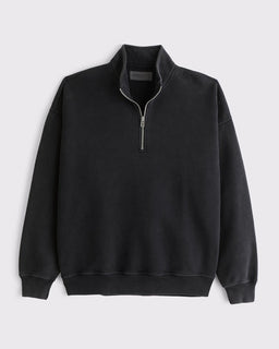 VarsityStitch – Retro Wool Felt Letter Quarter-Zip Sweatshirt