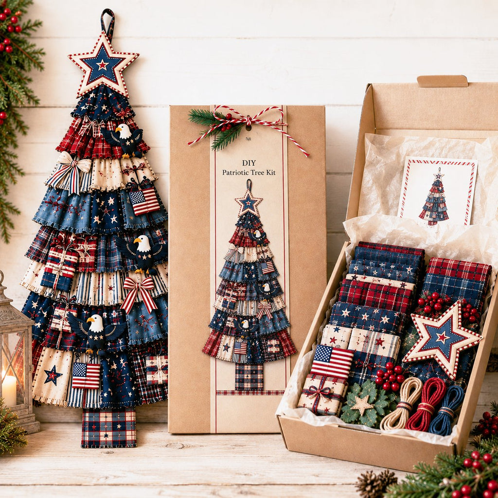 PatchworkWelcome – Beginner-Friendly Oversized DIY Tree Door Hanging Kit