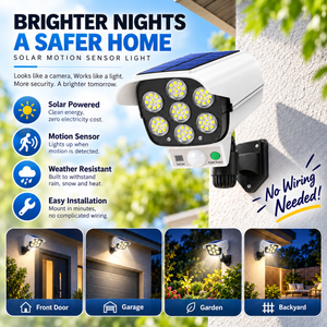 🚨 SunSentry – Solar Simulated Surveillance Camera Light with Motion Sensor, Remote Control & No Wiring ☀️