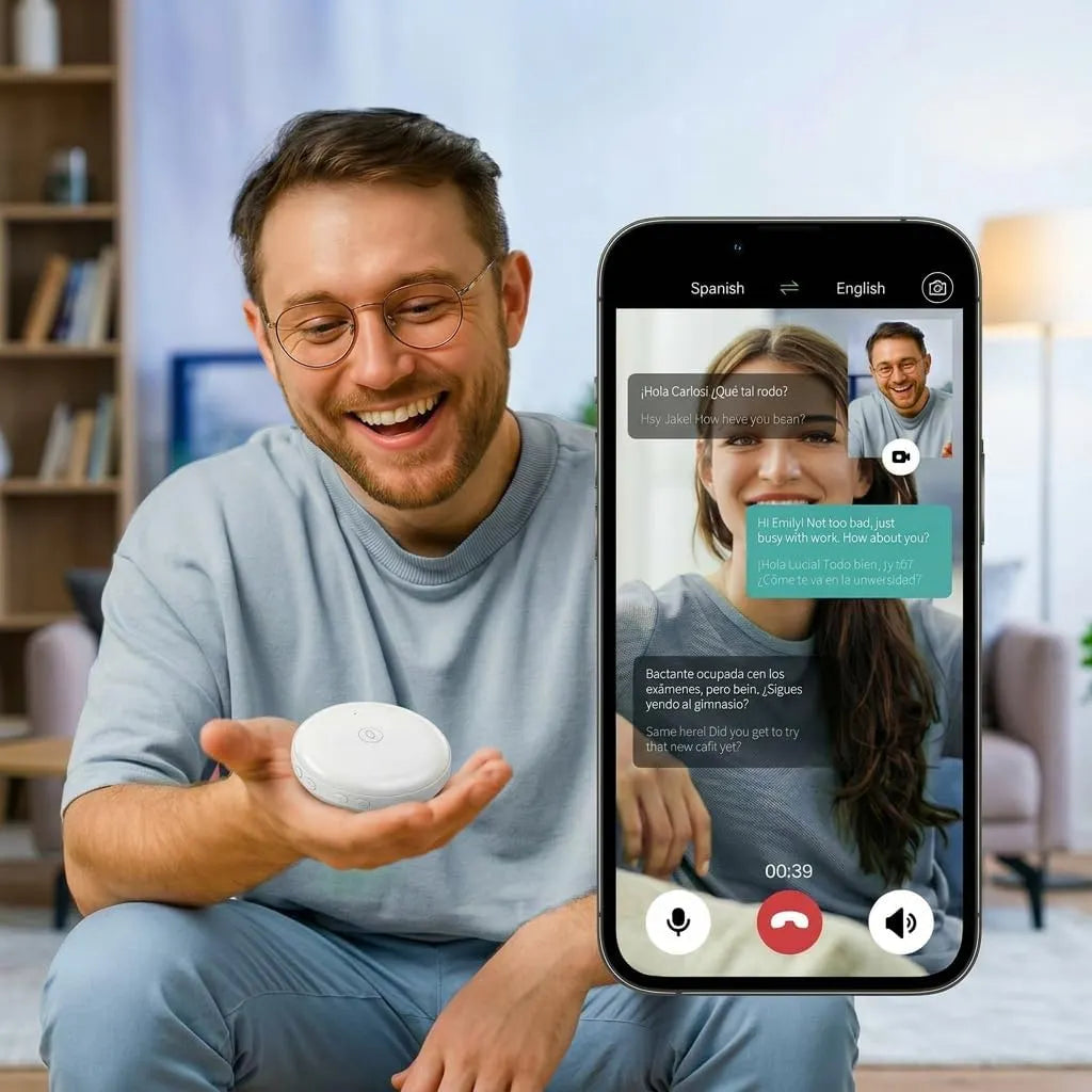 LinguaPod – 🌎 AI Wearable Translator with 165+ Language Two-Way Voice Translation, Smart Learning & Bluetooth for Travel, Work and Everyday Conversations