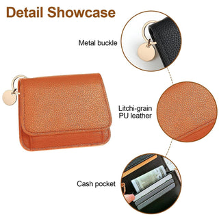 LumaFold – RFID Leather Short Wallet with Coin Pocket