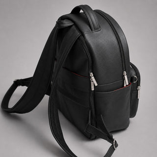 RedCore – Black Vegan Leather Laptop Backpack
