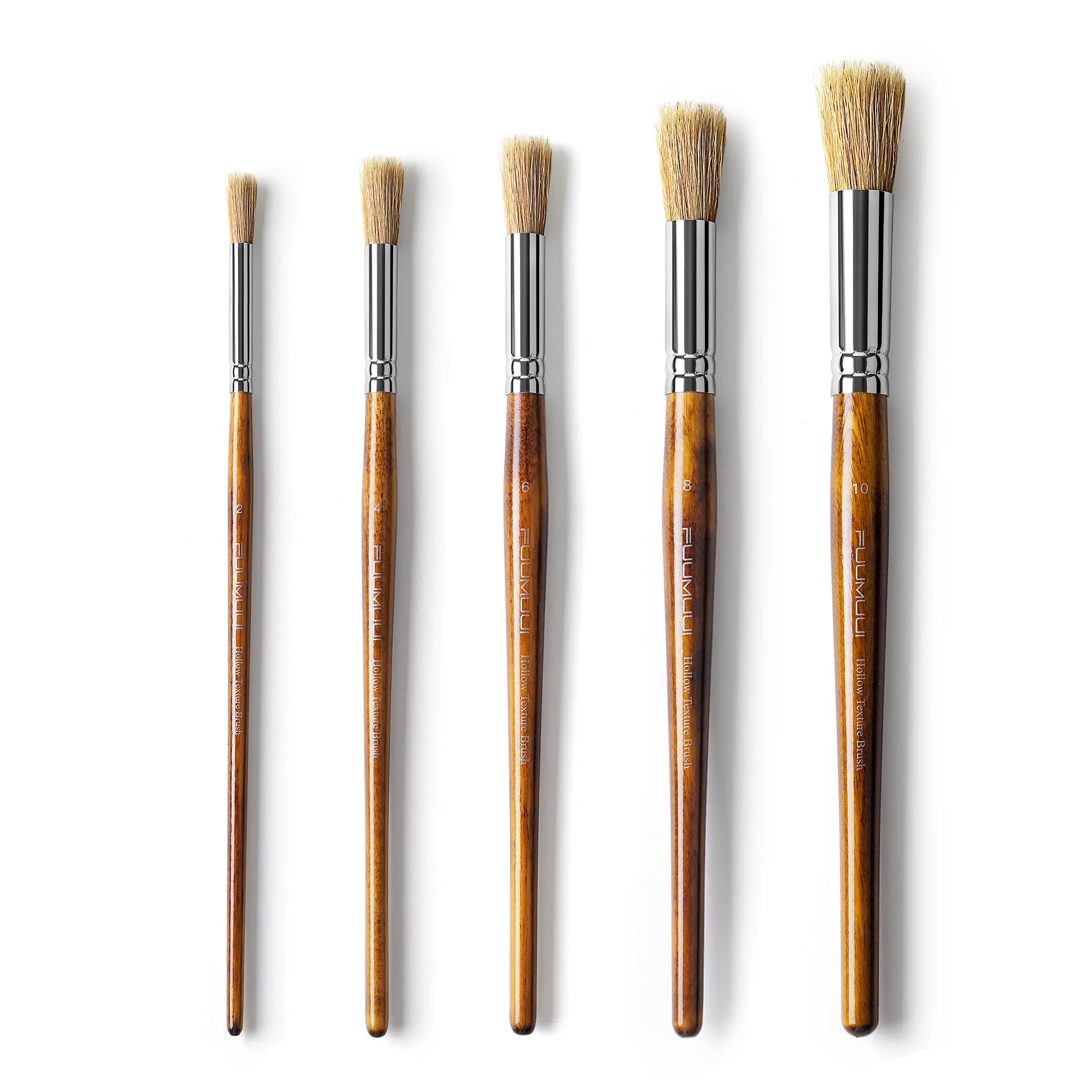 HollowStroke – 5-Piece Hog Bristle Texture Brush Set