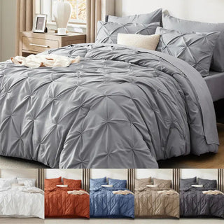 ☁️ CloudPleat – All-Season Pintuck Comforter Set