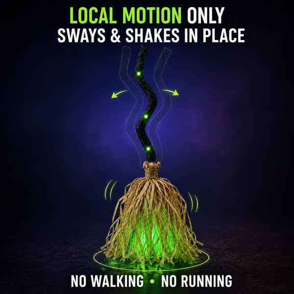 WitchGlow – 🧙‍♀️🧹 Animated Halloween Broom with Light & Sound
