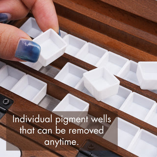 PleinAirKit – Portable Empty 24-Well Watercolor Palette Set