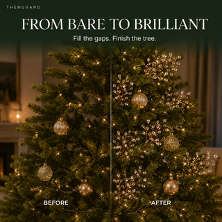 ✨ GlintSprig – Crystal Beaded Christmas Tree Branch Picks for Instant Sparkle & Fuller Holiday Décor