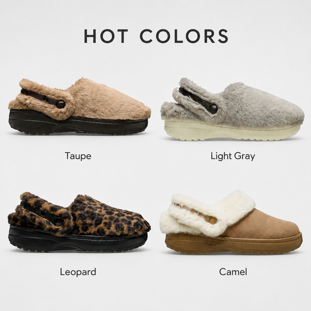 FuzzyStride – Women’s Furry-Lined Clogs & Slippers