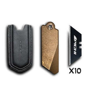 GlideCut – G9 Titanium & Brass Gravity Utility Knife