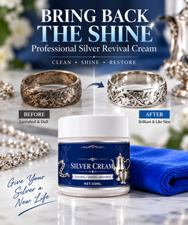 SilverRevive – Professional Instant-Restoration Silver Polishing Cream with Towel
