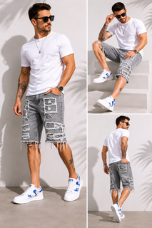 ⚡FrayDenim – Raw Hem Denim Shorts with Rips