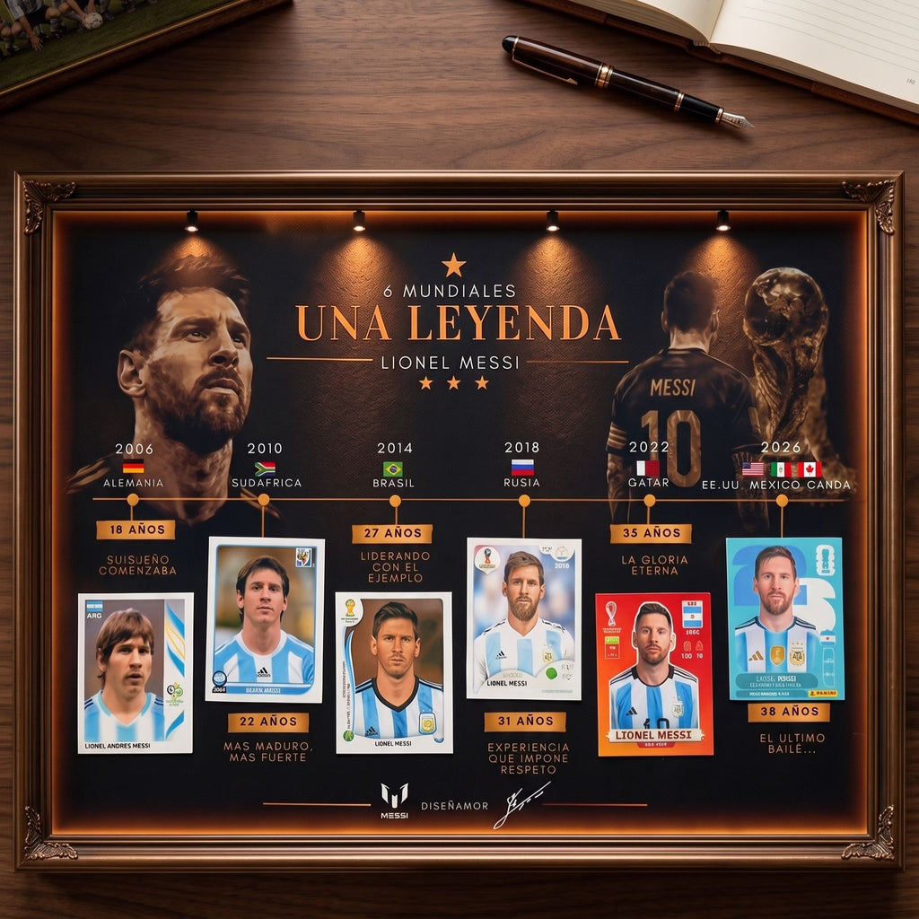 LegendFrame – Lionel Messi “Una Leyenda” World Cup Career Display (2006–2026)