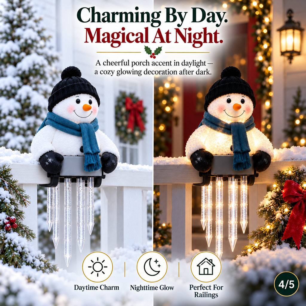 WinterGlow – Christmas Holiday Friends Icicle Railing Lights