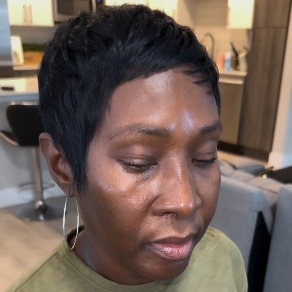 PixieLuxe – Full Lace Pixie Cut Wig in 100% Human Hair