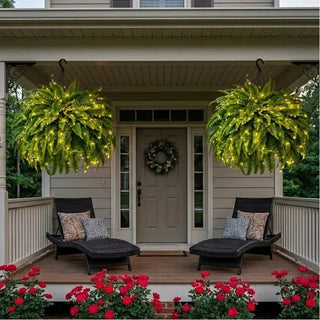 💛GlowFern – 🌿 Glowing Boston Ferns with Lights, Zero Watering, Zero Maintenance