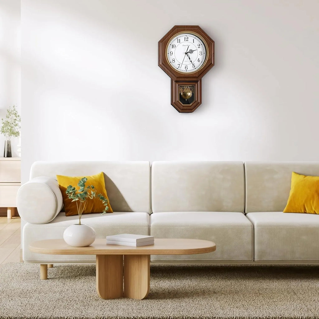 RegalTock – Battery-Operated Vintage Pendulum Regulator Wall Clock