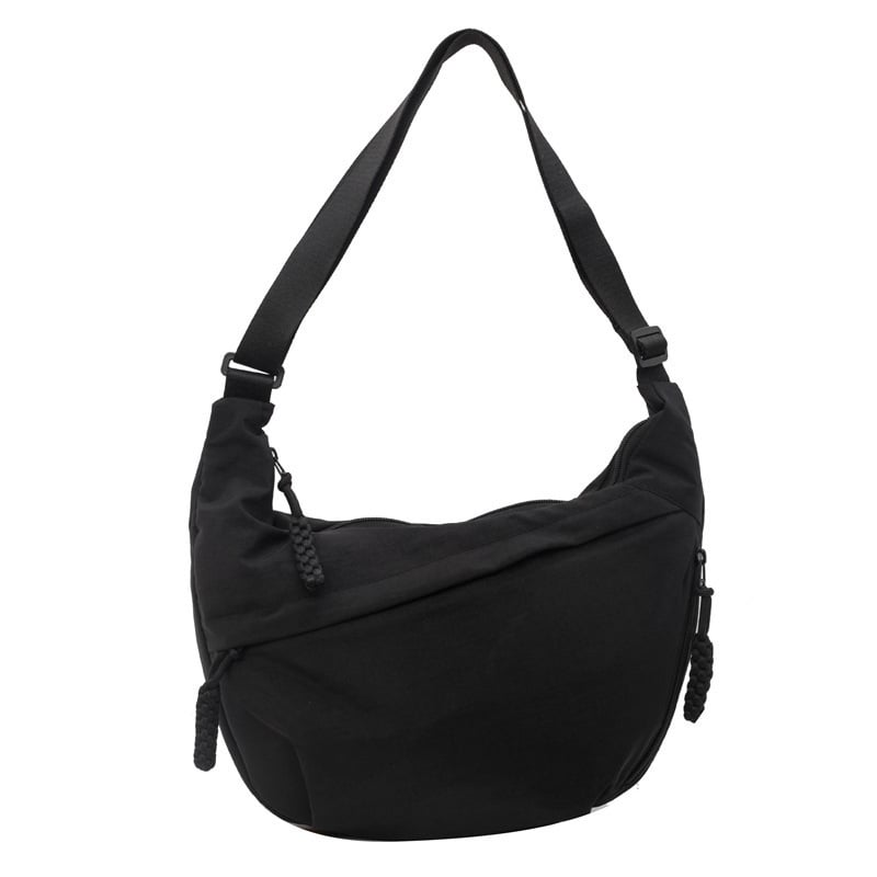 CrescentCarry – 🏆👜 Women's Plain-Color Nylon Crossbody Hobo Bag