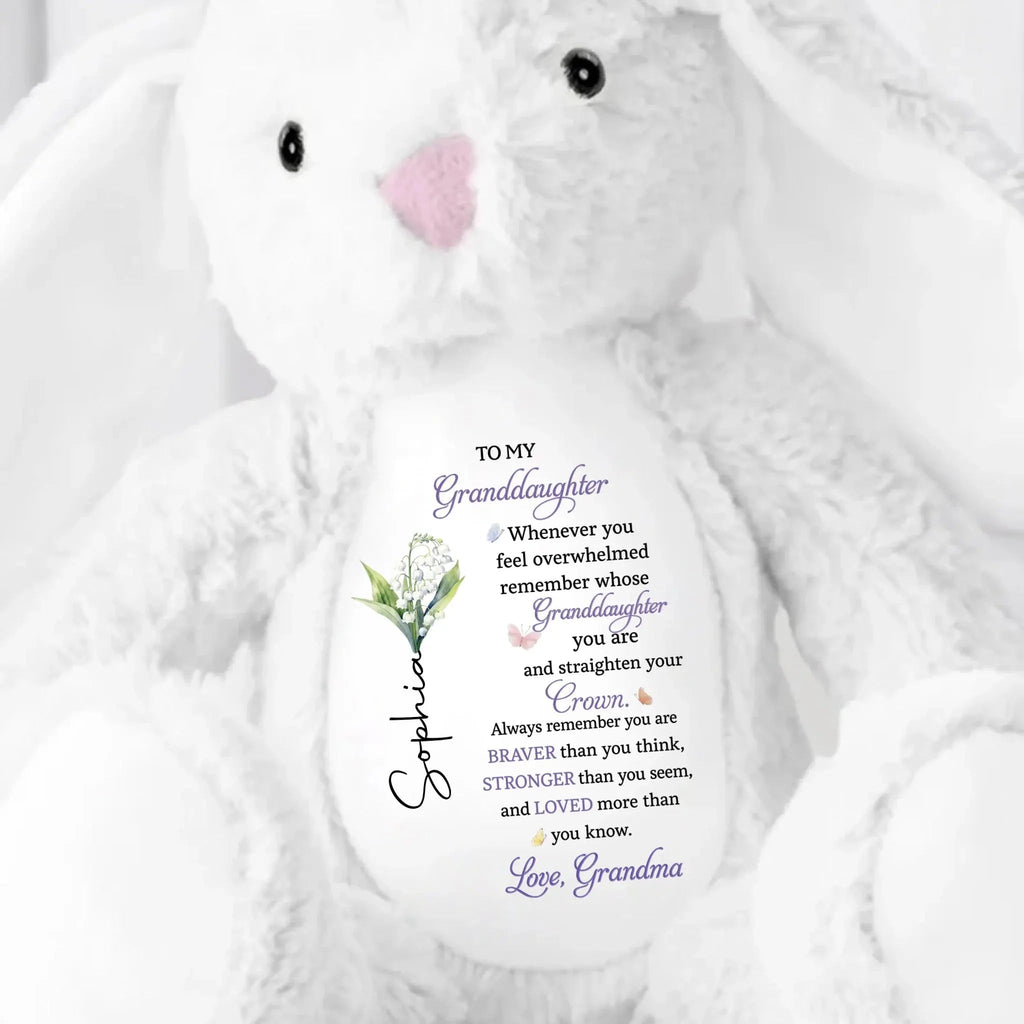 BraverBunny – Personalized Granddaughter Keepsake Plush