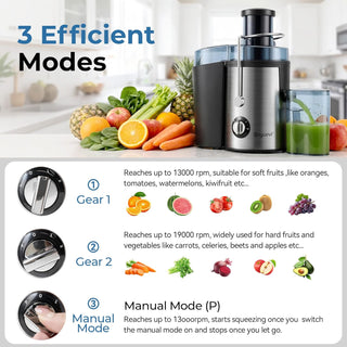 JuiceSwift – 800W Whole-Fruit Centrifugal Juicer