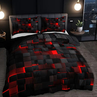 GlowCube – 3D Gradient Duvet Cover Set