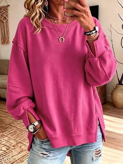 SeamEase – 🤲 ⏰ Oversized Cotton Crew-Neck Sweatshirt