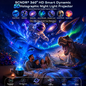 🦖🎁StarDrift – 360° Smart Holographic Starry Sky Projector (HD Smart Dynamic 5D)