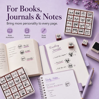📚 PageMood – Expression Reaction Stamp Set for Readers & Journaling