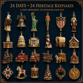HeritageCountdown – 2026 America 250th Anniversary Christmas Advent Calendar with 24 Decorative Designs