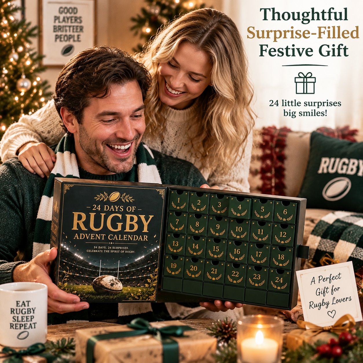 ScrumCount – 🏉 Rugby Advent Calendar with 24 Unique Acrylic Charms