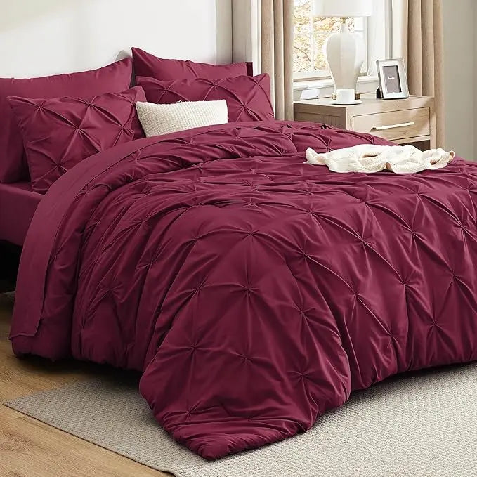 ☁️ CloudPleat – All-Season Pintuck Comforter Set