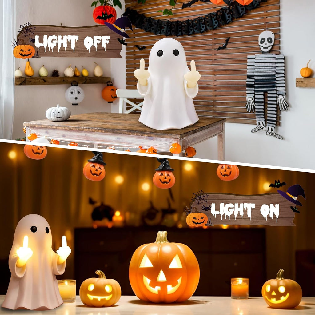 GrudgeGlow – Middle Finger Ghost Wall Night Light