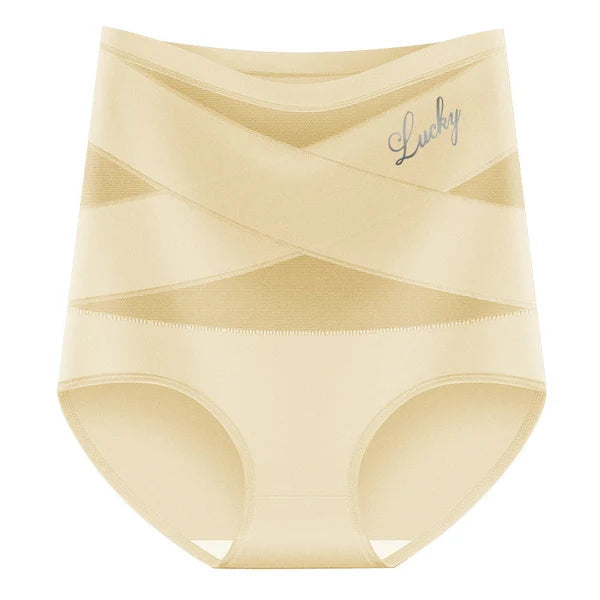 CrossSculpt Briefs – High-Waist Cross Tummy Control Panties, Plus-Size Multi-Pack
