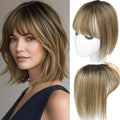 Medium Brown Mix Blonde with Dark Brown Root