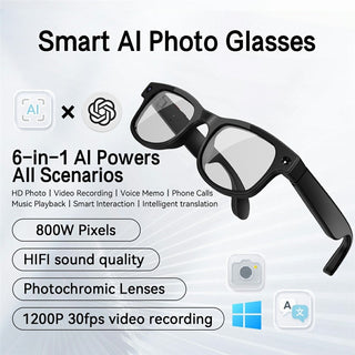 LinguaLens – Smart AI Camera & Real-Time Translation Bluetooth Glasses