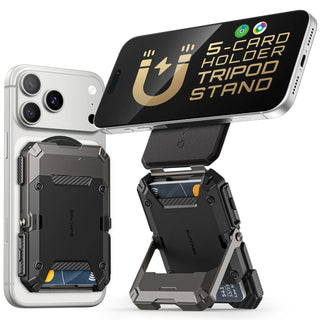 TrackFlip – Trackable Magnetic Wallet with Stand