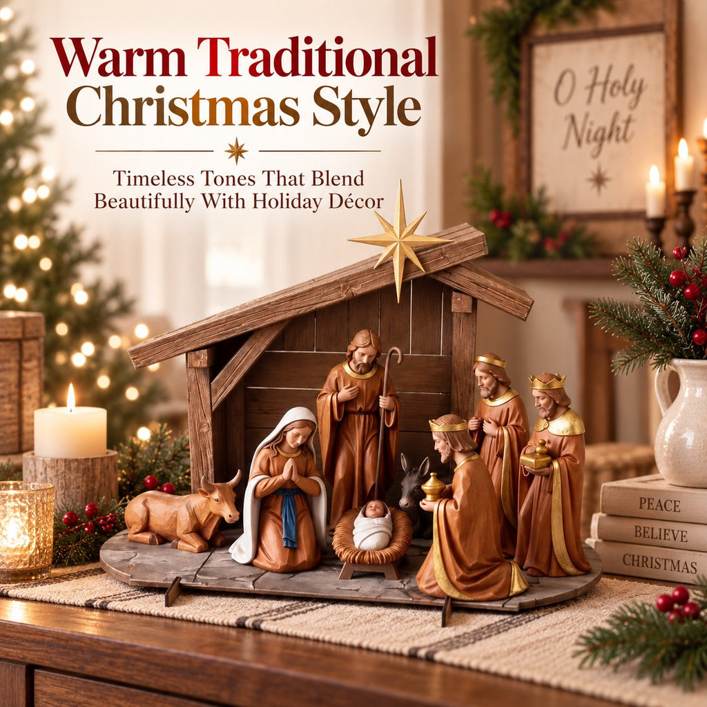 ✝️ HolyNight – Christmas Nativity Scene Tabletop Decor