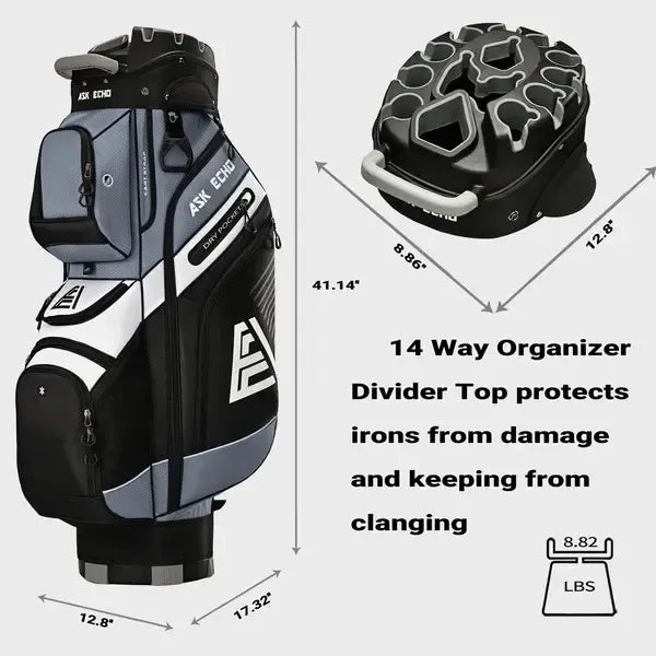 ClubKeeper – 14-Way T-LOCK Golf Cart Bag