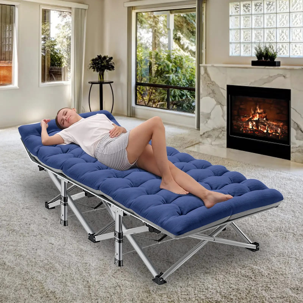 RestFold – Heavy-Duty Folding Camping Cot with Mattress