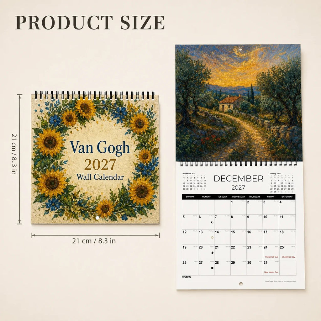 StarryYear – 🎨 Van Gogh–Inspired 2027 Wall Calendar With 12 Monthly Artworks